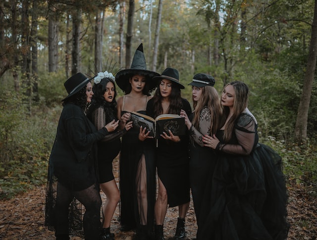  Werewolf Love: Group of Women In Witch Costume